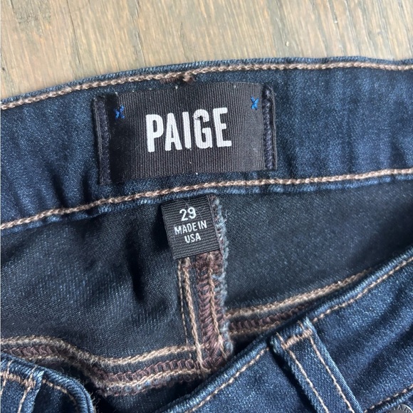 Paige Verdugo Crop Dark Blue Skinny Jeans size 29 - Picture 3 of 6